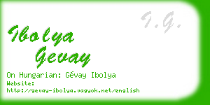ibolya gevay business card
